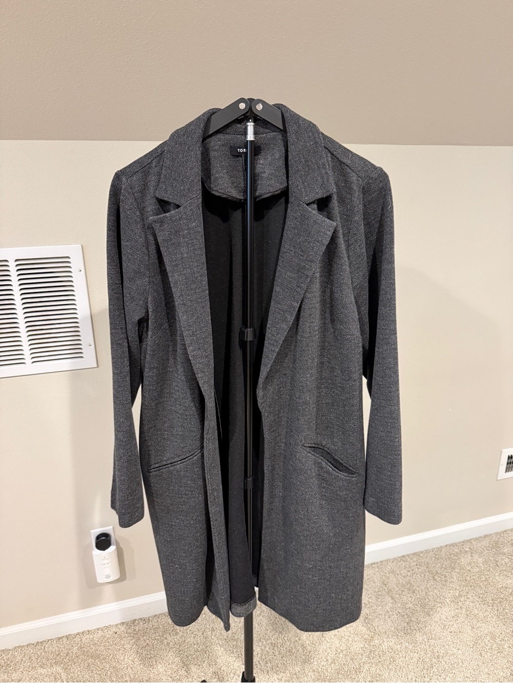 torrid Charcoal Open-Front Blazer Coat